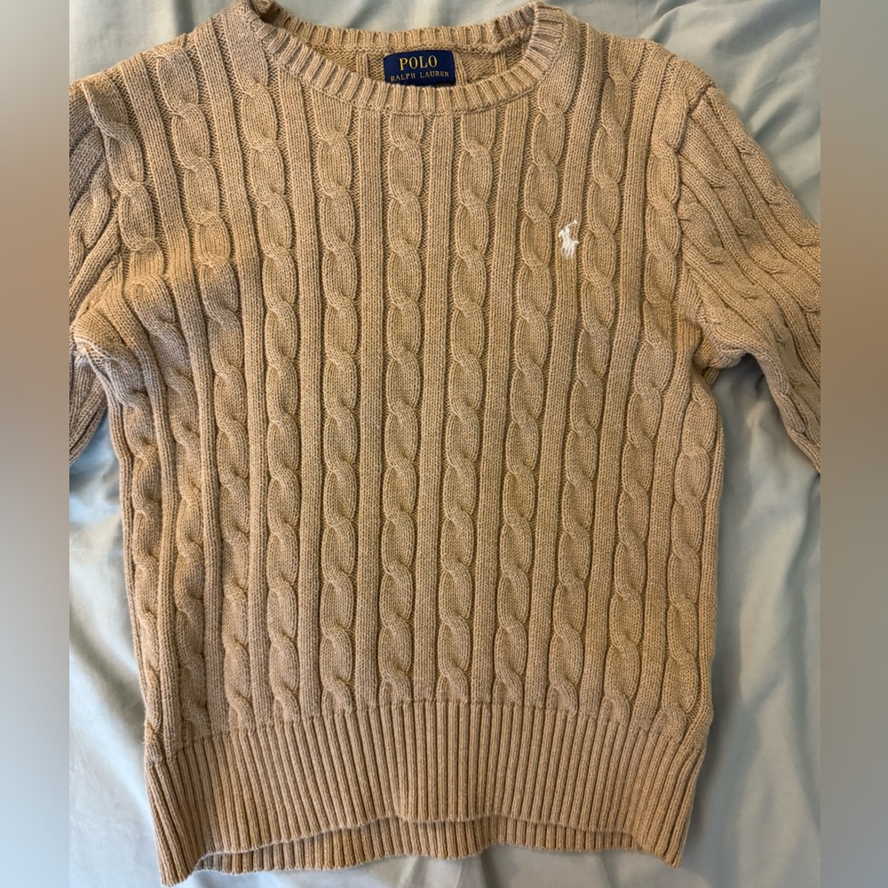 Polo Ralph Lauren Beige Cable Knit Sweater